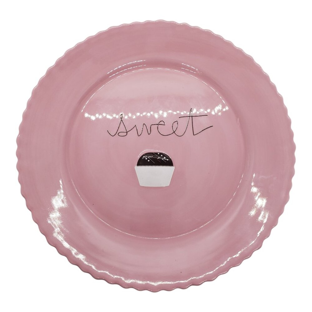 Valentine's Day Dessert Plate Sweet Treats Pink Ceramic Candy Dish Galentine's